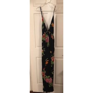 black floral maxi dress